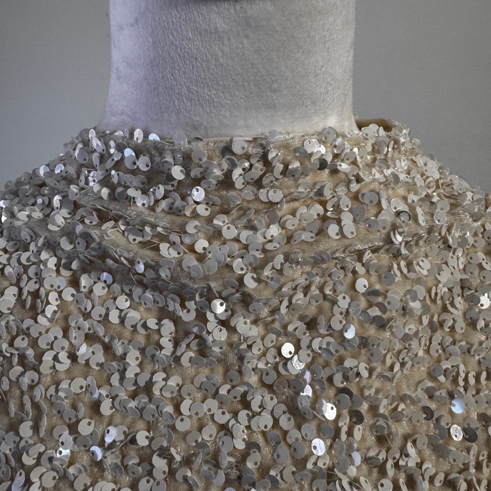 H&M Cream Sequin Blouse - Picture 6 of 8